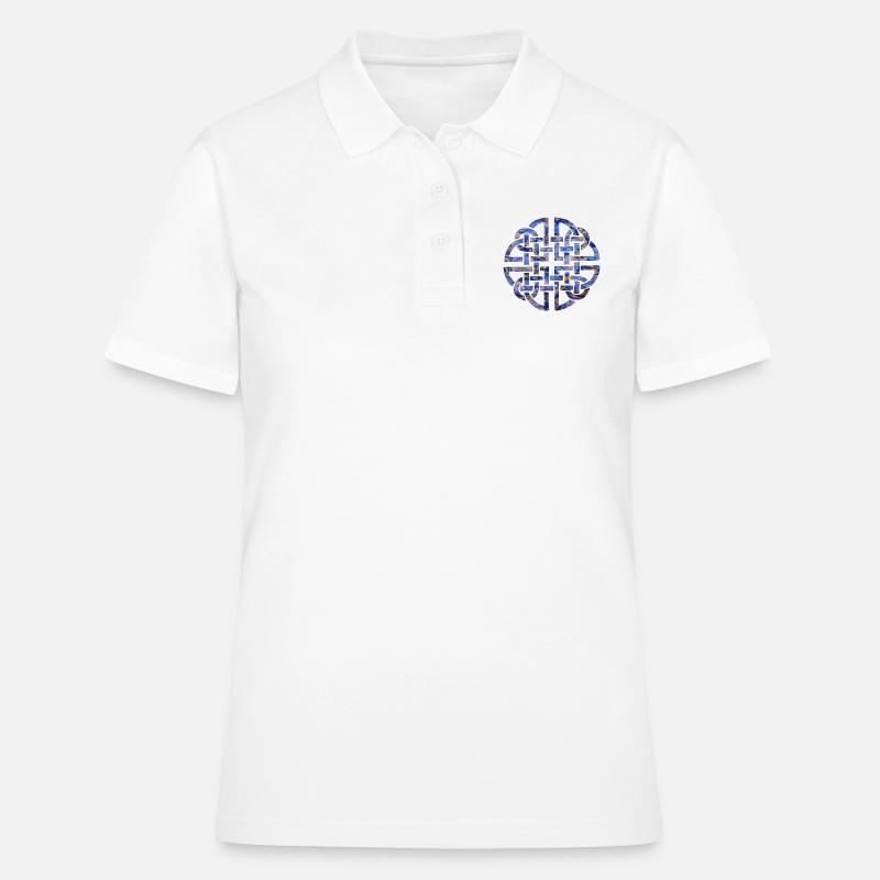 nodules celtiques 8 e 112 - Polo Femme - blanc