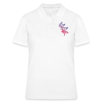Monarch Butterfly Sketch Graphic Butterfly Lovers - Polo Femme - blanc - Devant - Ailine (174cm)