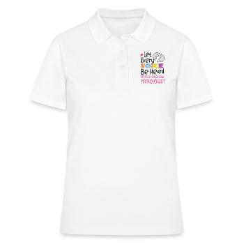 Assistant orthophoniste - Polo Femme - blanc - Devant - Ailine (174cm)