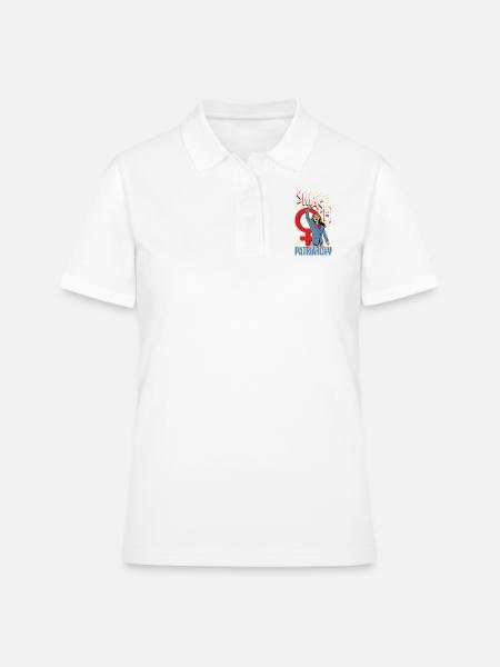 Feminist Smash Patriarchy - Frauen Polo Shirt - Weiß