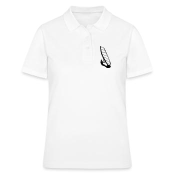 Windsurfer, Surfer, Wassersport,  - Frauen Polo Shirt - Weiß - Vorne - Ailine (174cm)