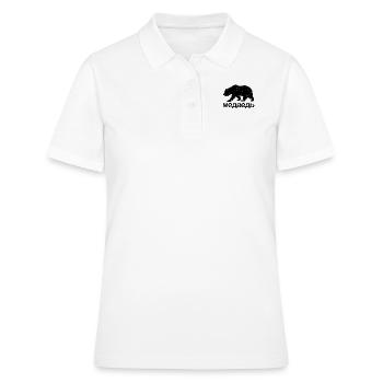 Ours | Russie, russe, cyrillique, russe - Polo Femme - blanc - Devant - Ailine (174cm)