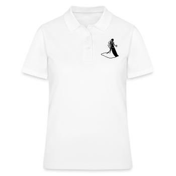 motif de mariée 1c - Polo Femme - blanc - Devant - Ailine (174cm)