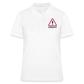 Avertissement - Polo Femme - blanc - Devant - Ailine (174cm)