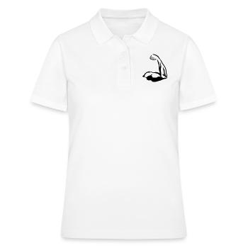 Muscels, Bicep - Polo Femme - blanc - Devant - Ailine (174cm)