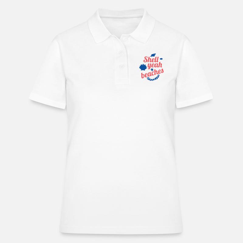 Shell yeah beaches - Women's Polo Shirt - white