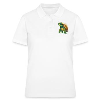 Tortue ancienne - Polo Femme - blanc - Devant - Ailine (174cm)