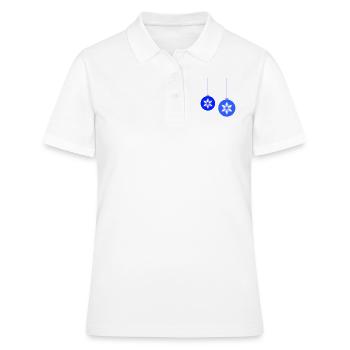 Weihnachtskugeln Stern frost - Frauen Polo Shirt - Weiß - Vorne - Ailine (174cm)