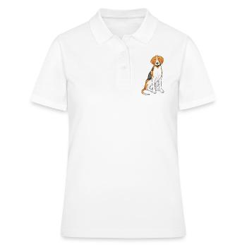 Sitting foxhound - Women's Polo Shirt - white - Front - Ailine (174cm)