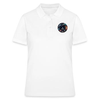 Voyages Cosmiques - Polo Femme - blanc - Devant - Ailine (174cm)