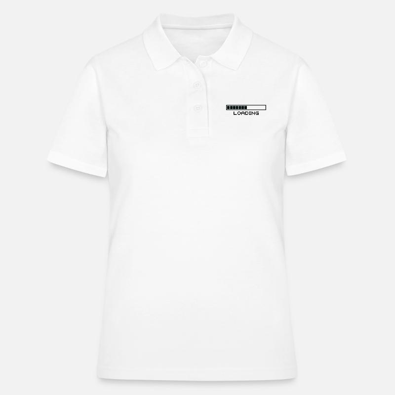 nerd gamer loading bar handy progress bar - Women's Polo Shirt - white