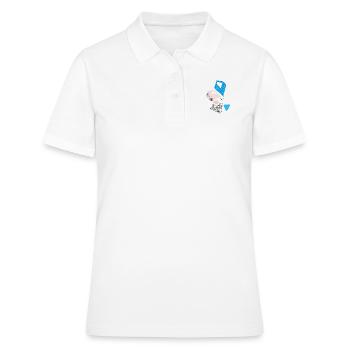 Hippe, formes géométriques & shapes - Polo Femme - blanc - Devant - Ailine (174cm)