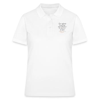 CADEAU MERCI MAITRESSE ENFANTS - Polo Femme - blanc - Devant - Ailine (174cm)