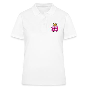 89 Couronne de chiffres - Polo Femme - blanc - Devant - Ailine (174cm)