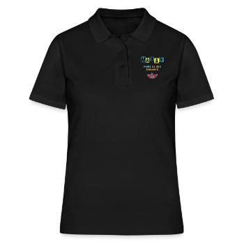 Mum proud of her children - Women's Polo Shirt - black - Front - Ailine (174cm)