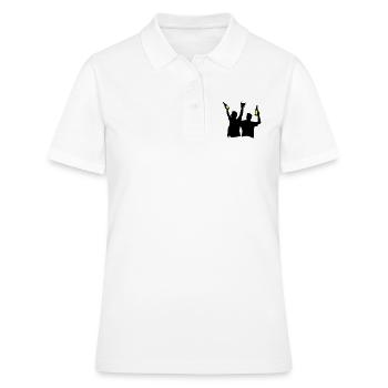Enterrement de vie de garçon Célébrant l’enterrement de vie de garçon - Polo Femme - blanc - Devant - Ailine (174cm)
