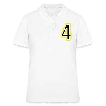 4 Zahl College - Frauen Polo Shirt - Weiß - Vorne - Ailine (174cm)