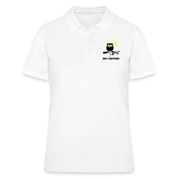 Owl Shit Happens 02 - Polo Femme - blanc - Devant - Ailine (174cm)