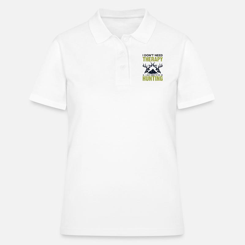 Chasse parce que - Polo Femme - blanc