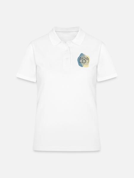 Creative [Blau] - Frauen Polo Shirt - Weiß