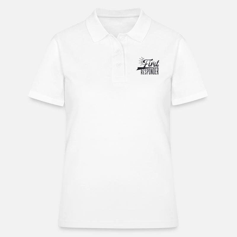 Premier intervenant - Polo Femme - blanc