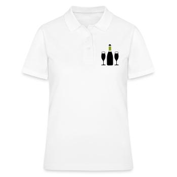 Symbole du vin rouge - Polo Femme - blanc - Devant - Ailine (174cm)