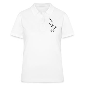 Nœud papillon Gentleman - Polo Femme - blanc - Devant - Ailine (174cm)