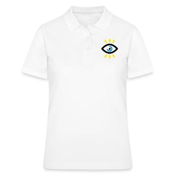 SYMBOLE OEIL OUVERT - Polo Femme - blanc - Devant - Ailine (174cm)