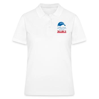 France Victimes du Devoir Policier Police Merci - Polo Femme - blanc - Devant - Ailine (174cm)