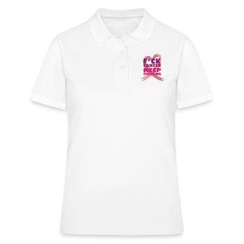 le cancer continue de lutter contre le cancer boucle rose - Polo Femme - blanc - Devant - Ailine (174cm)