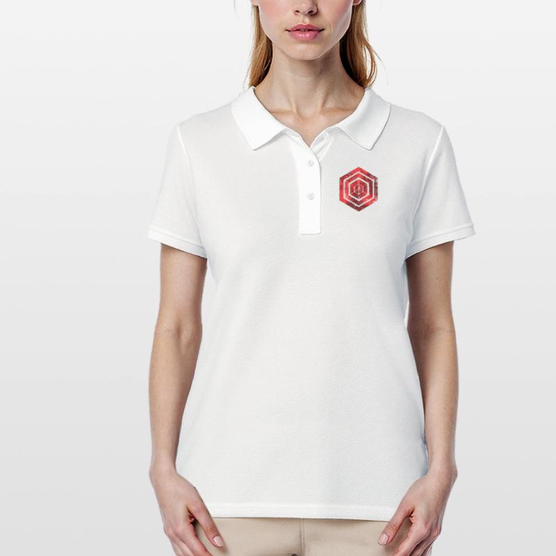 hexagon programming programmer coding geometric Women's Polo Shirt