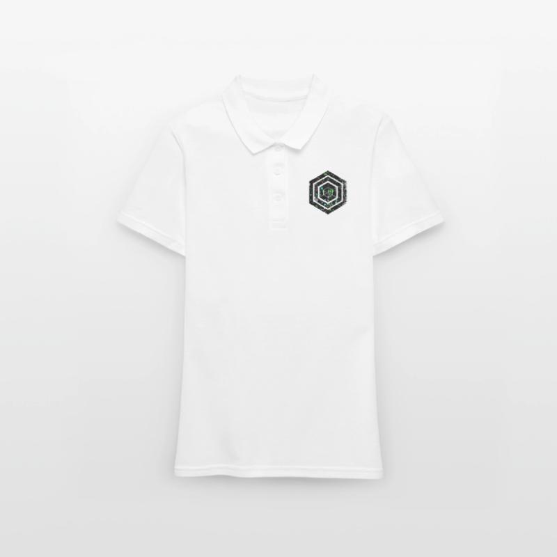 Hexagon-Programmierung Programmierer Codierung geometrisch Frauen Polo Shirt
