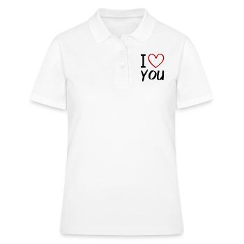 Je t’aime - Polo Femme - blanc - Devant - Ailine (174cm)