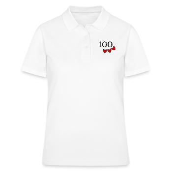 100 ANS. 100e ANNIVERSAIRE. ANNIVERSAIRE 100 ANS. - Polo Femme - blanc - Devant - Ailine (174cm)