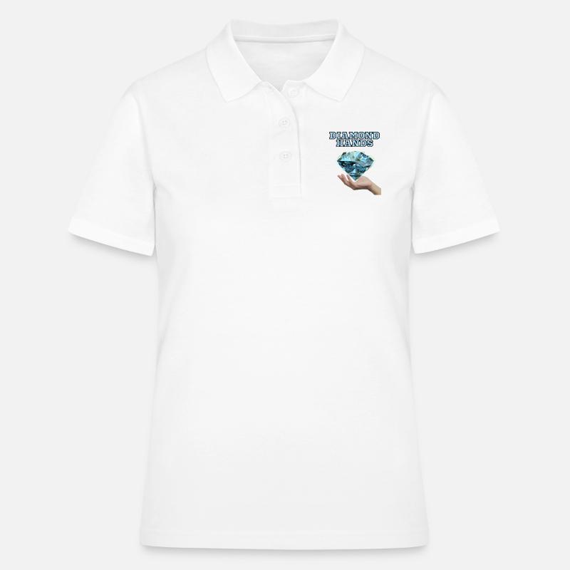 Diamond Hands - Women's Polo Shirt - white