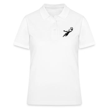 Sportliche Höchstleistung Torwart pariert Schuss - Frauen Polo Shirt - Weiß - Vorne - Ailine (174cm)