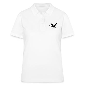 Cygne volant avec des ailes - Polo Femme - blanc - Devant - Ailine (174cm)