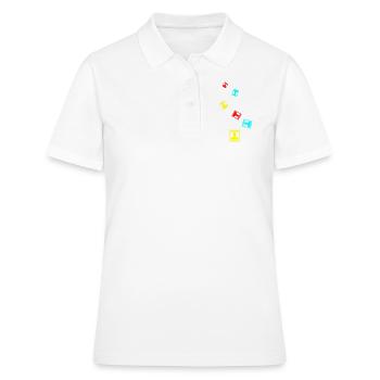 Icône de tampon - Polo Femme - blanc - Devant - Ailine (174cm)