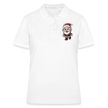 Père Noël Noël Père Noël - Polo Femme - blanc - Devant - Ailine (174cm)