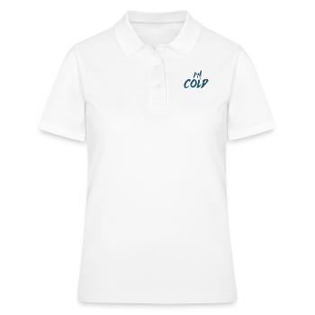 J'ai froid - j'ai froid, cadeau d'hiver froid - Polo Femme - blanc - Devant - Ailine (174cm)