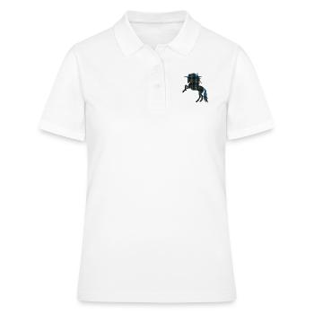 T-shirt tartan pour la fière licorne écossaise - Polo Femme - blanc - Devant - Ailine (174cm)