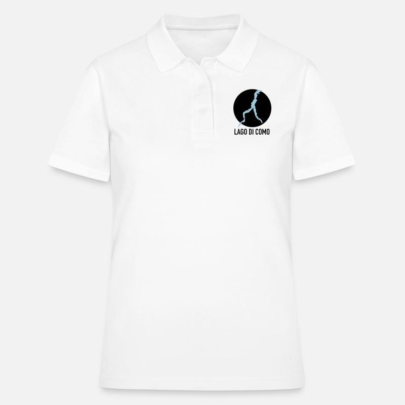 LAGO DI COMO - Lake Como - Women's Polo Shirt - white