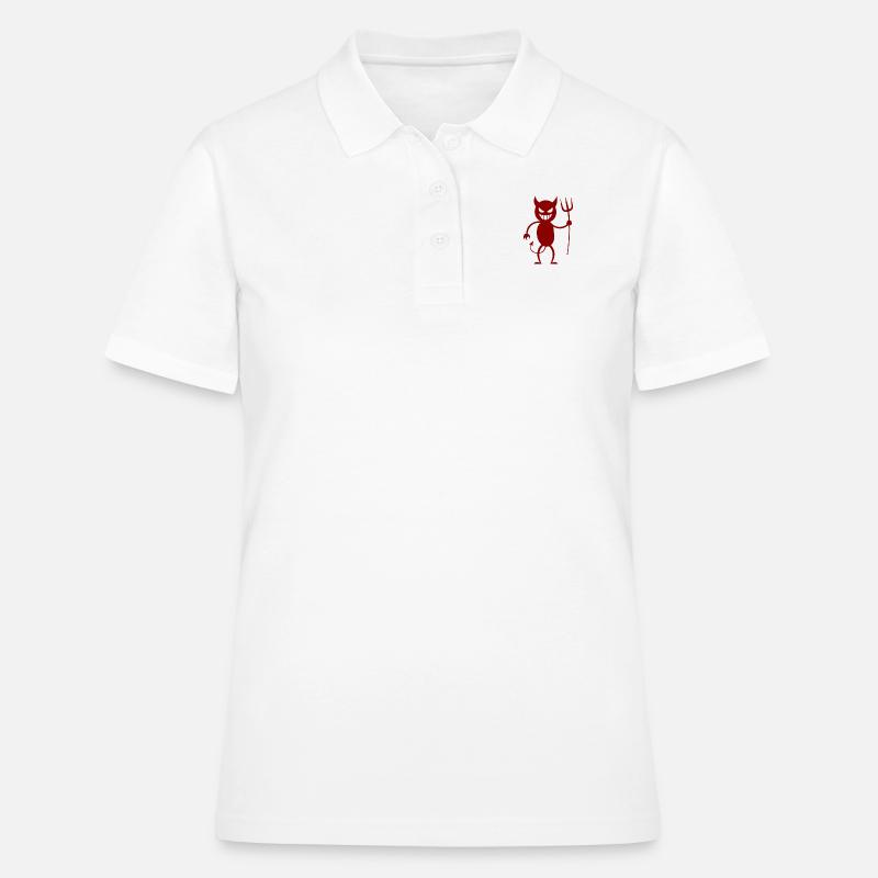Devil Lucifer Satan Devilish Hell - Women's Polo Shirt - white