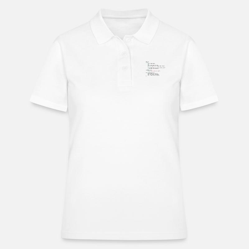 Geek Coder - Polo Femme - blanc