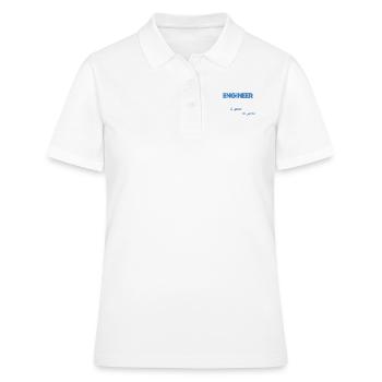 Ingénieur étudiant les meilleures vies - Polo Femme - blanc - Devant - Ailine (174cm)