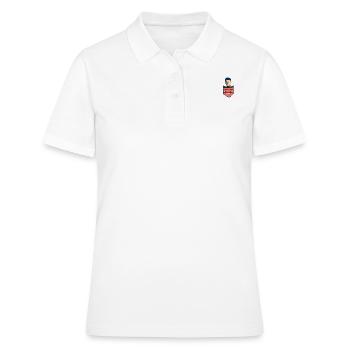 John F Kennedy poche poitrine - Polo Femme - blanc - Devant - Ailine (174cm)