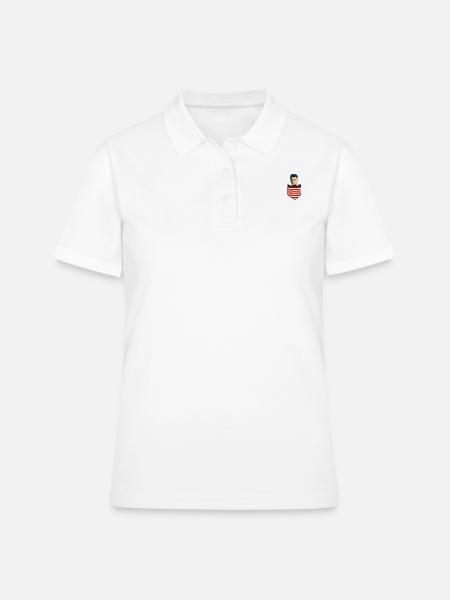 John F Kennedy Brusttasche - Frauen Polo Shirt - Weiß