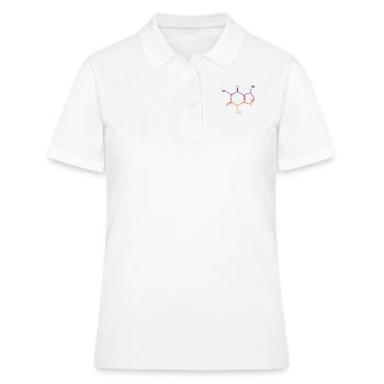 Molécule de caféine - Polo Femme - blanc - Devant - Ailine (174cm)