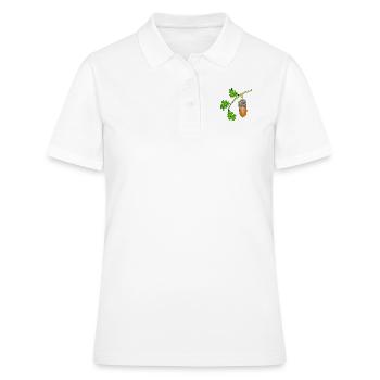 Chêne feuille de gland - Polo Femme - blanc - Devant - Ailine (174cm)