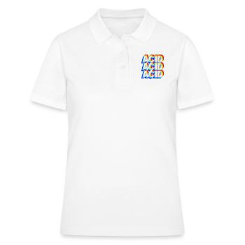 Acid House Techno Raver DJ Festival Party Gift - Polo Femme - blanc - Devant - Ailine (174cm)